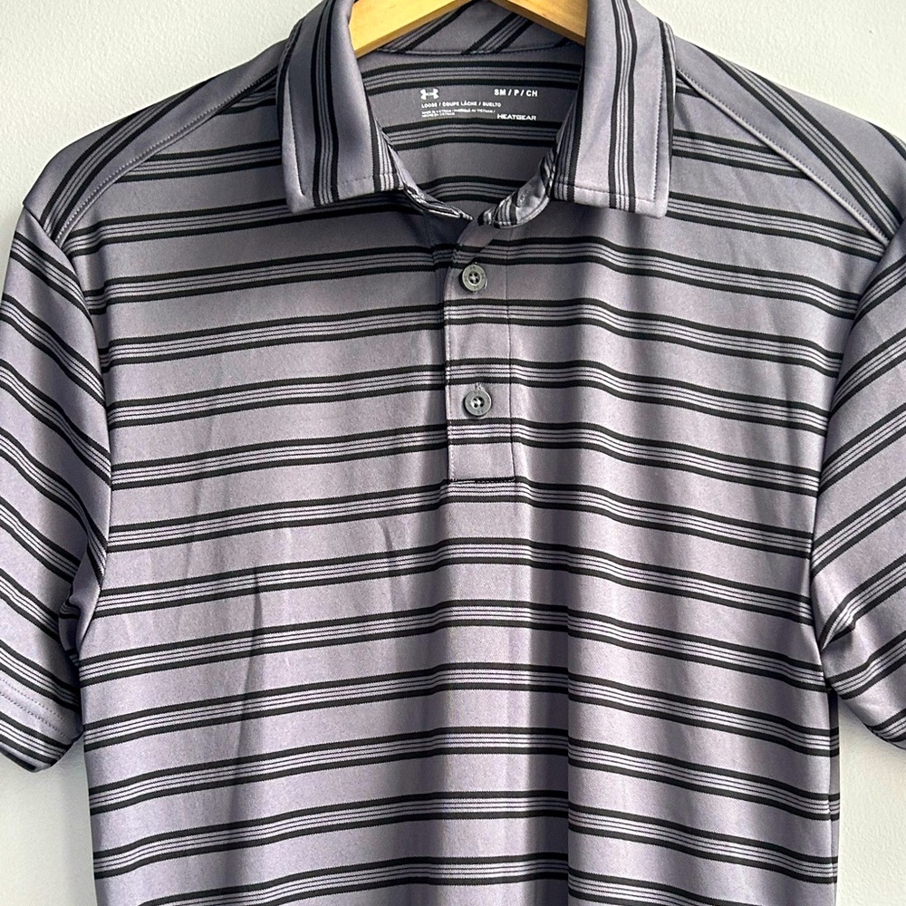 UNDER ARMOUR mens size small heat gear golf polo